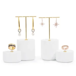 White Earring and Ring display